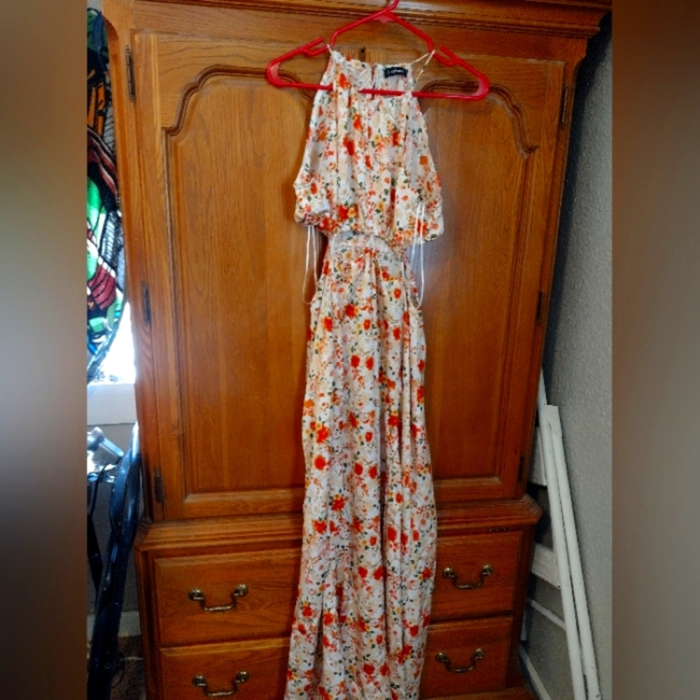 J. Roberts Long Summer Dress with Cutouts size Large